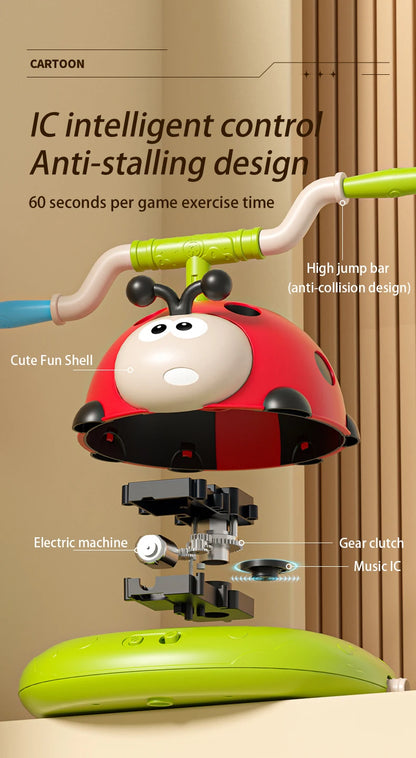 4 Styles Ladybug Multifunction Exercise Machine Ferrule Jump Rocket Launcher Toy Sports Entertainment Game Outdoor Educational