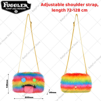 Original Fuggler Funny Ugly Teeth Monster Plush Toys Shoulder Bag Wide Eyed Weirdo Sphynx Cat Sir Belch Peluche Dolls Crossbags