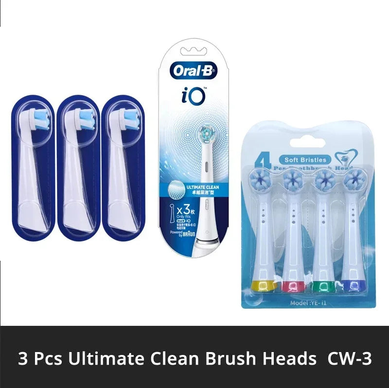 Oral B IO Series Replacement Brush Heads for Oral-B IO 2/3/5/7/8/9 Electric Toothbrushe Gentle Care Ultimate Clean Radiant White