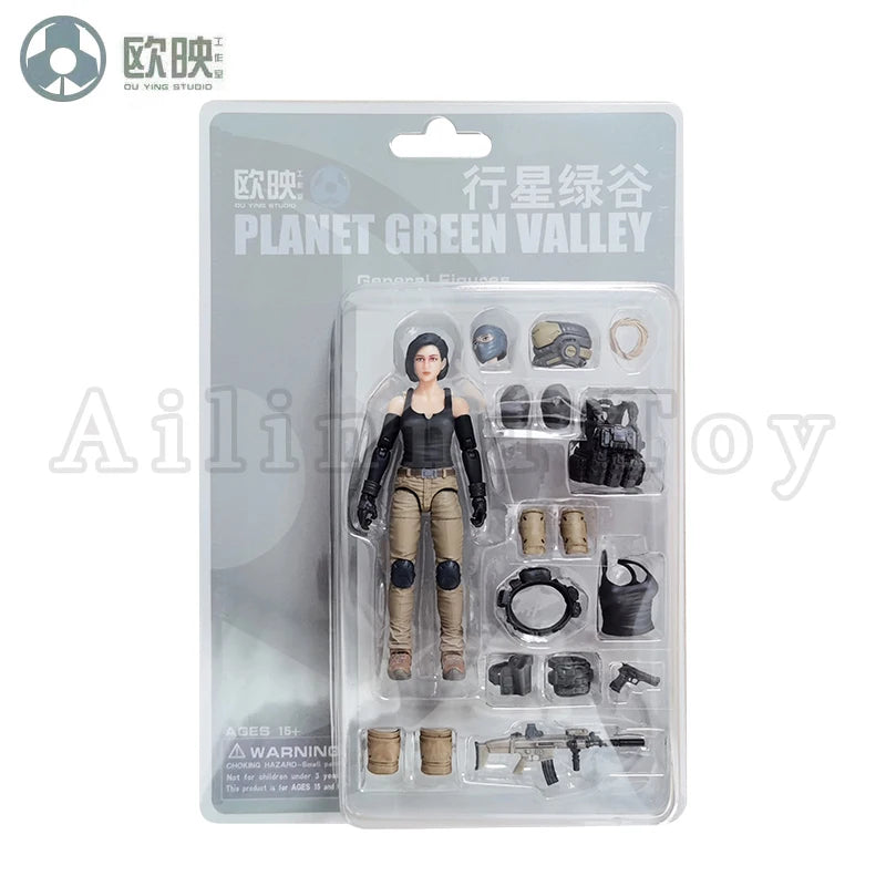 Ou Ying Studio 1/18 Planet Green Valley PGV 3.75inch Action Figure Girls War EFSA Female Figures Anime Model