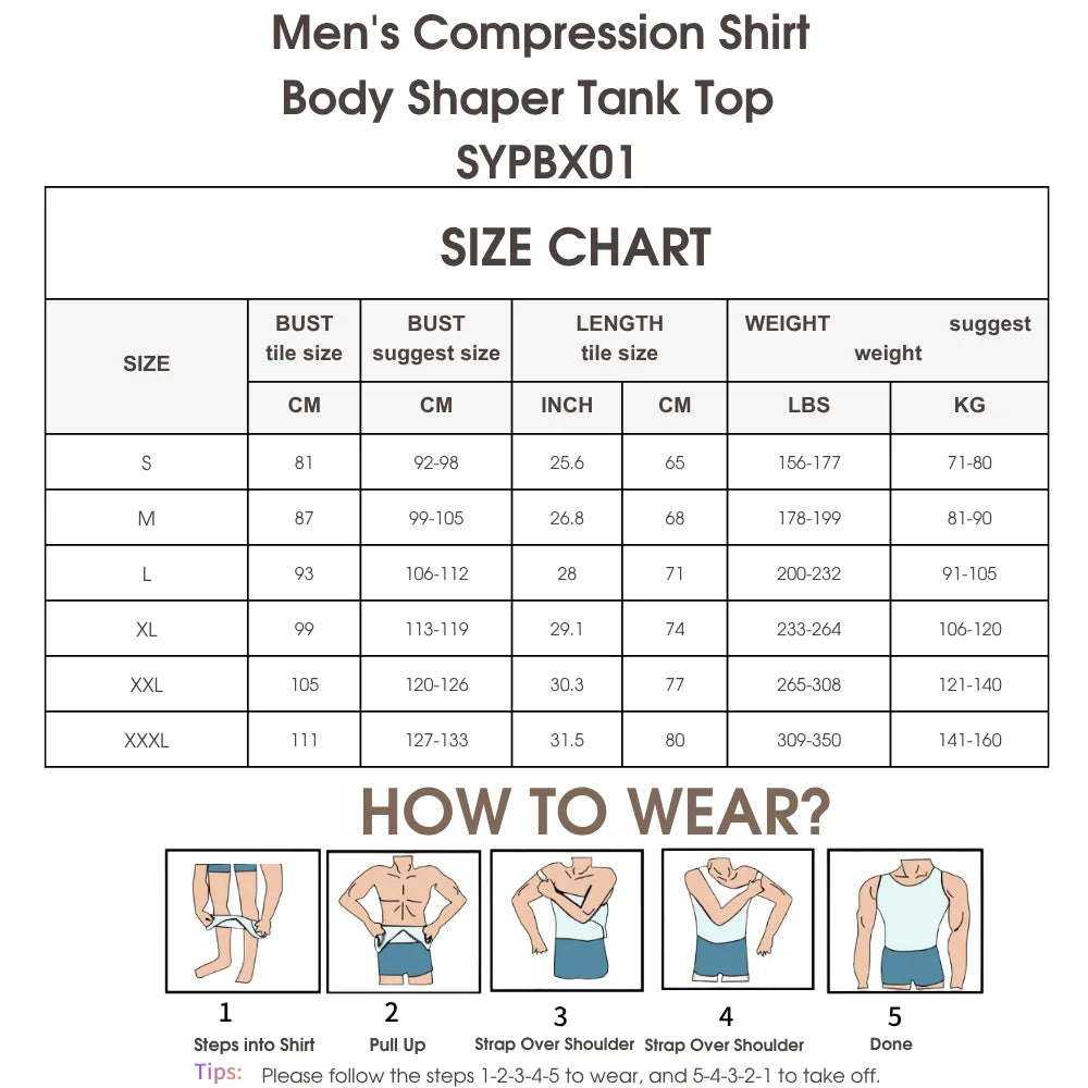 3 pieces of men's shapewear, shark skin vest, bottom layer sports slimming compression sweatshirt vest, abdominal control slimmi