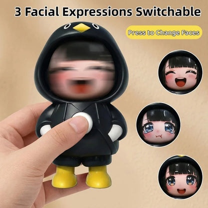 Gugugaga Penguin Keychains Anti-stress Keycap Keychains Cute Penguin Girl Keyrings Bag Charms Gifts 키캡