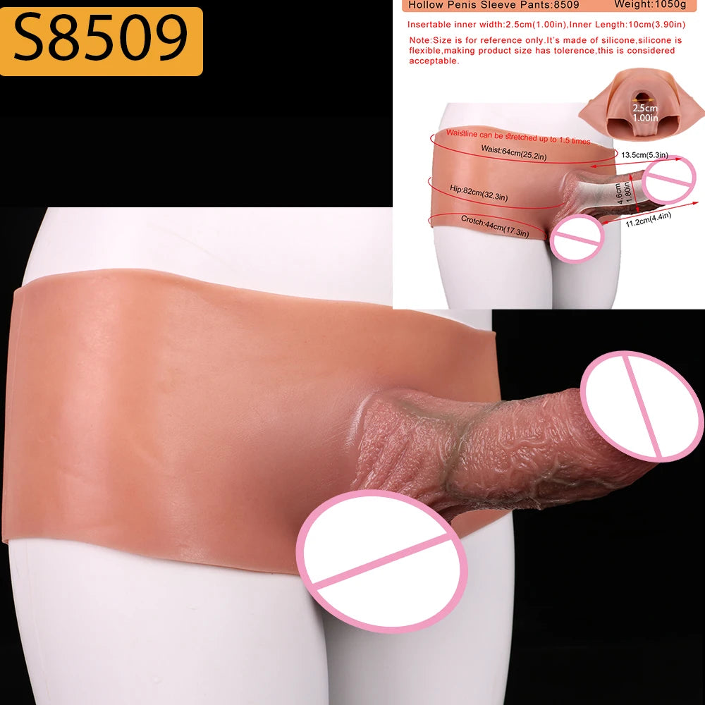 SXXY Strap-On Lifelike Penis Cover насадка на член Large Hollow DildoPants Intimate Adult Sex Toy for Couples Sex