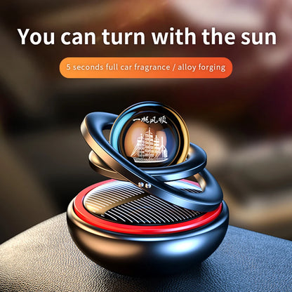 Solar Car Air Freshener Rotating Fragrance Decoration Accessories Interiors Men Women Original Auto Flavoring Perfume Diffuser