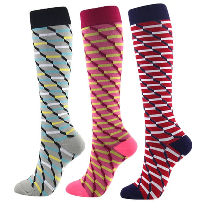3/5/6 Pairs Compression Socks Exercise Mountaineering Running Sports Socks Elastic Medical Blood Circulation Swelling Nurse Sock