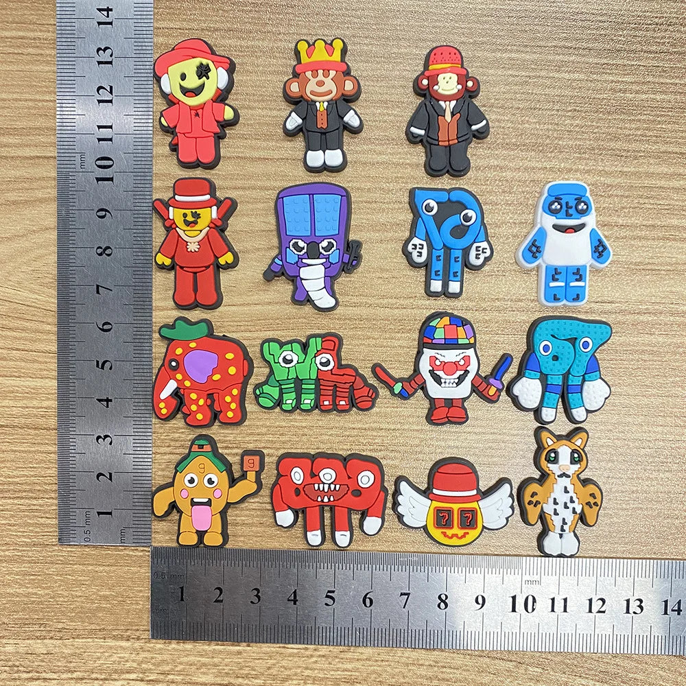 15-100pcs Steal Catch the Brainrot Series for Shoe Charms PVC DIY Shoe Accessories for Classic Clog Shoe Decoration Kids Gifts
