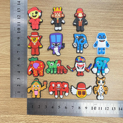15-100pcs Steal Catch the Brainrot Series for Shoe Charms PVC DIY Shoe Accessories for Classic Clog Shoe Decoration Kids Gifts