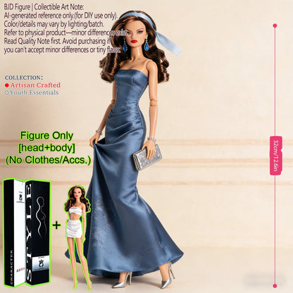 1/6 12Inch MJD BJD Fashion Supermodel Ball Joint Posable Figure Delicate Face Makeup Display Model No Clothes