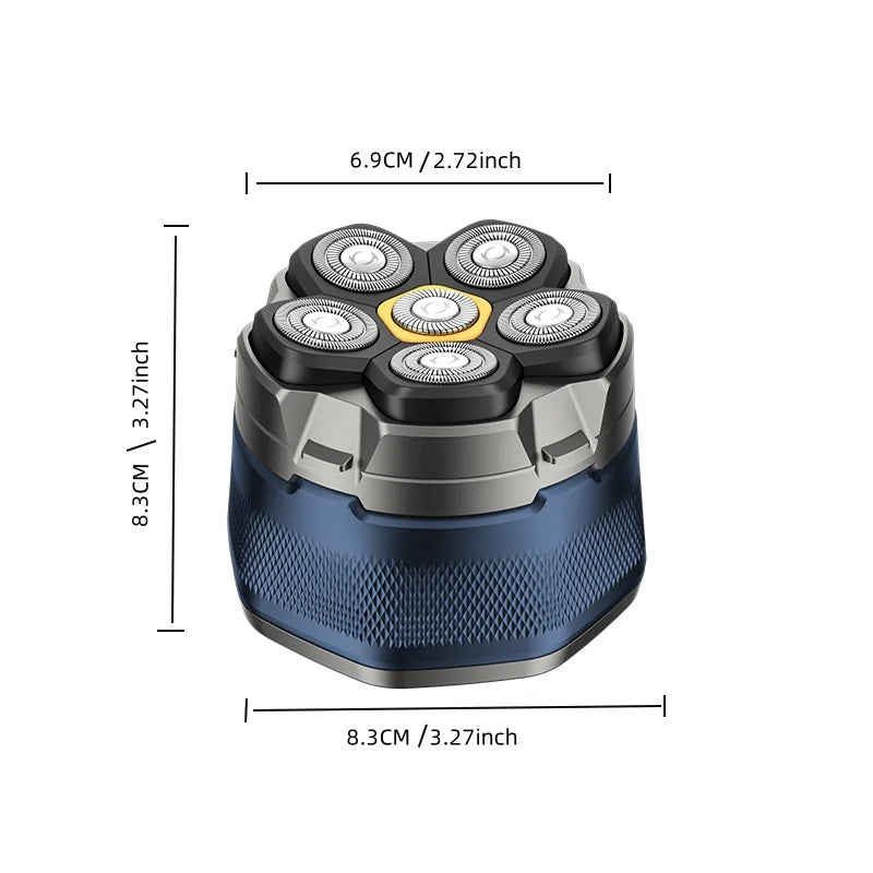 Electric Head Shavers for Bald Men 6D Magnetic Razor Hair Trimmer USB Rechargeable LED Display Waterproof Beard Shavers