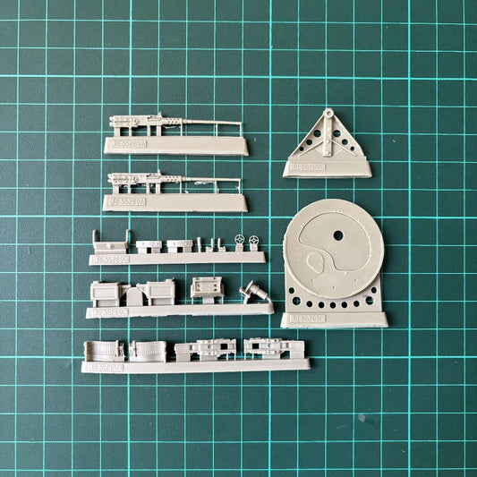 1/35 resin unpainted model kit, military theme, twin M2 Browning.50 caliber machine gun unassembled and unpainted GK