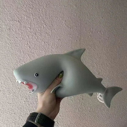Shark Shaped Squishy Stress Ball, Soft Squeeze Toy for Anxiety Relief, Cute Desk Fidget Decor for Adults and Teens