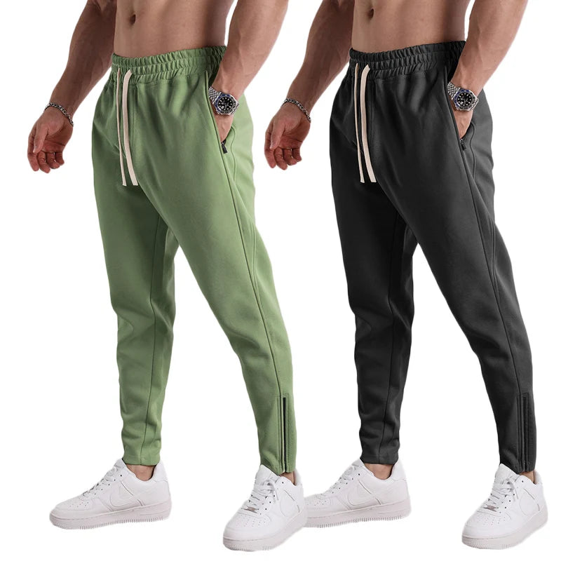 New Solid Color Sweatpants Casual Workout Pants Autumn 1/2Pcs Lightweight Cargo Trousers Outdoor Gym Fitness Drawstring Trousers