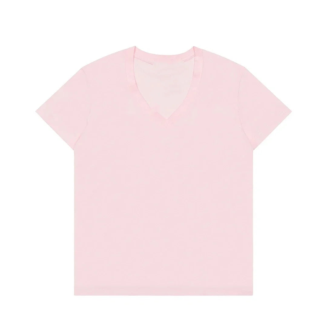 V-neck women's t-shirts and polos old money Women's clothing shirt Embroidery Classic Casual Basic Short Sleeve Polo women