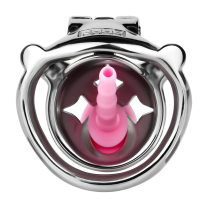 FRRK Meteor Small Mouth Sissies Male Chastity Cage Detachable Silicone Urethral Catheter Adult BDSM Belt SM Sex Tooys For Man