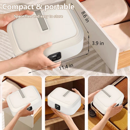 Portable Clothes Dryer Electric Clothing Drying Machine with Remote Control Folding Clothes Drying Rack Laundry Dryer for Travel