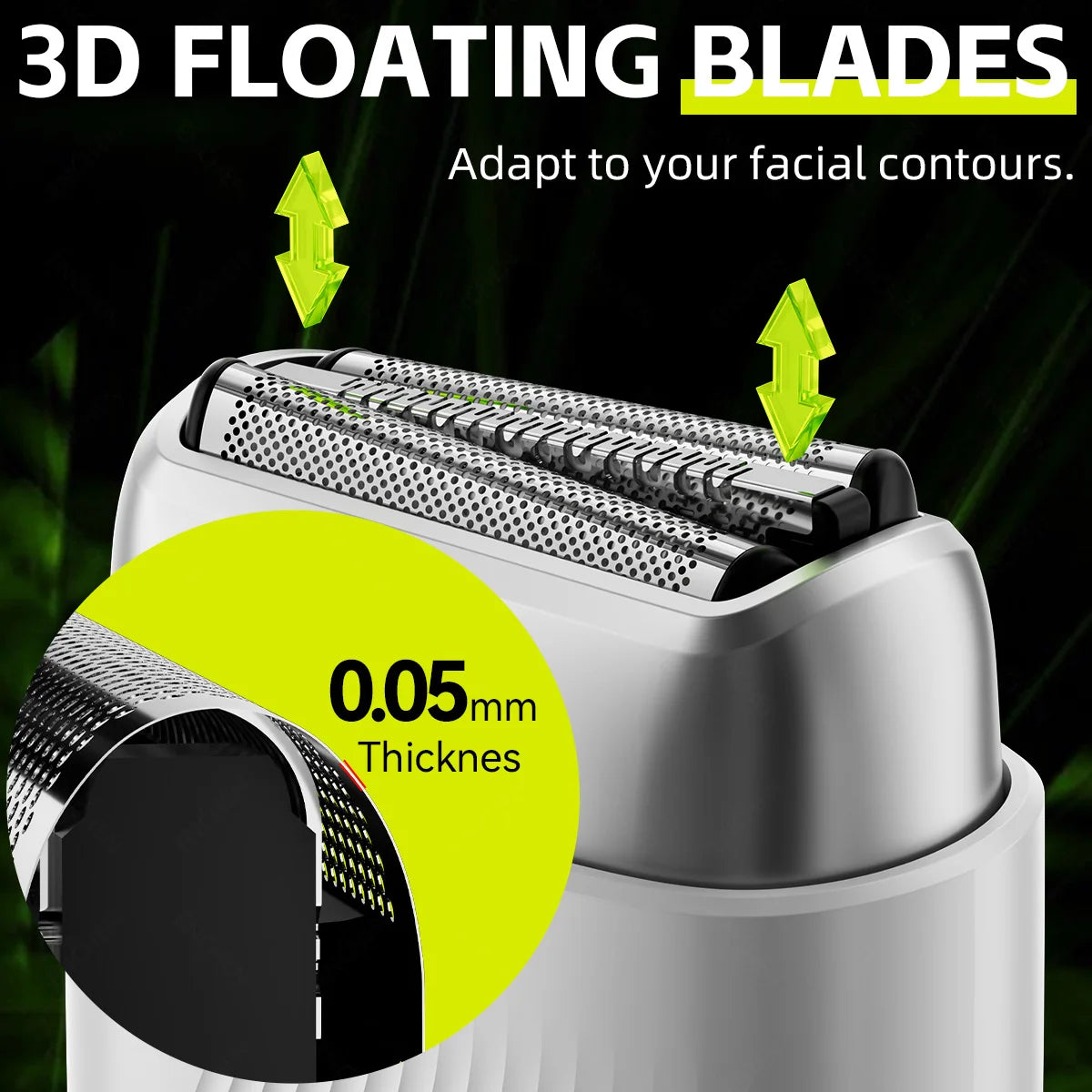 ENCHEN MS006 Electric Compact Foil Shaver 100% Waterproof 3D Floating Blades With Detachable Magnetic Head 6800RPM Motor
