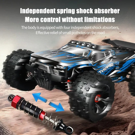 1:16 85KM/H Or 50KM/H 4WD RC Car With LED Remote Control Cars High Speed Drift Monster 4x4 Truck for Kids vs Wltoys 124017 Toys