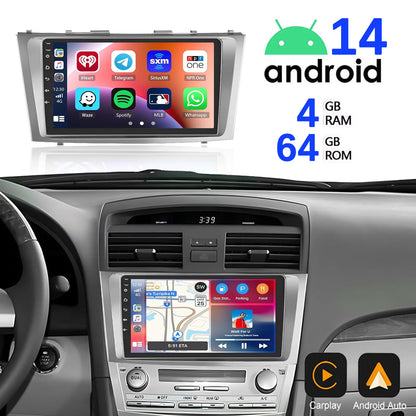 9" Android 14 Car Radio Multimedia Video Player 2 Din For Toyota Camry 2006 2007 2008 2009 2010 2011 GPS Navi Head Unit Carplay