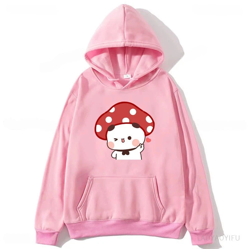 Couple Hoodies Bubu Dudu hoodie Sweatshirt Cartoon Kawaii Print Pullover Harajuku Men Women Sudaderas warm fleece hooded
