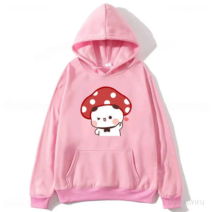 Couple Hoodies Bubu Dudu hoodie Sweatshirt Cartoon Kawaii Print Pullover Harajuku Men Women Sudaderas warm fleece hooded