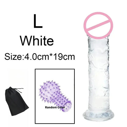 Realistic Anal Butt Plug Soft Jelly Dildo Suction Cup G Spot Anal Vaginal Masturbators Penis Dick Adult Sex Toys For Women Men