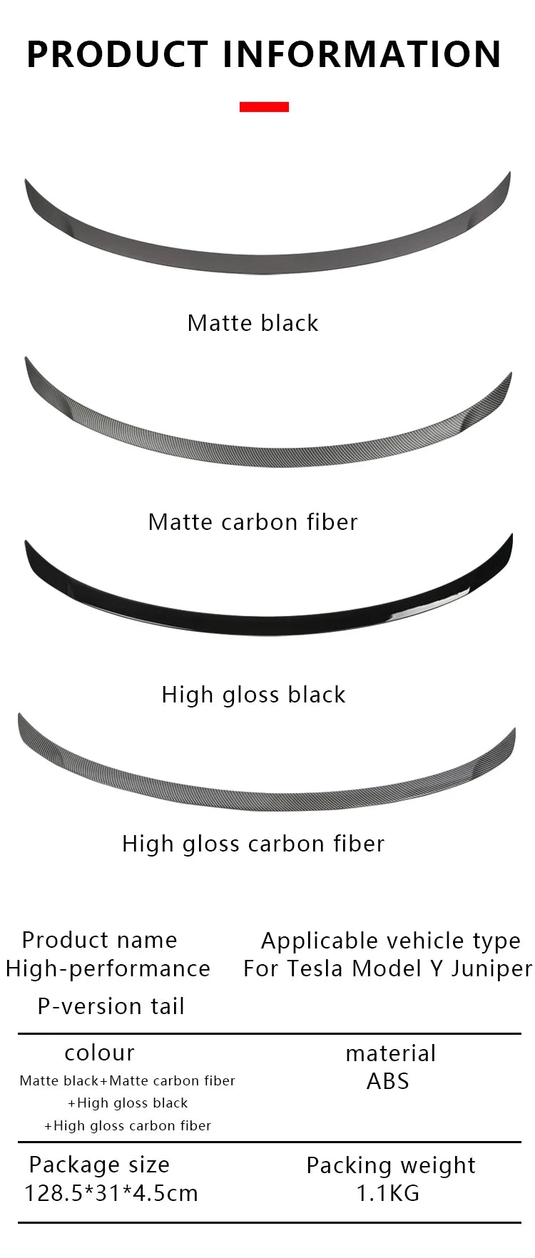 SUNTE Car ABS Spoiler For Tesla New Model Y 2025 2026 Juniper Original High-performance Carbon Fiber Accessories
