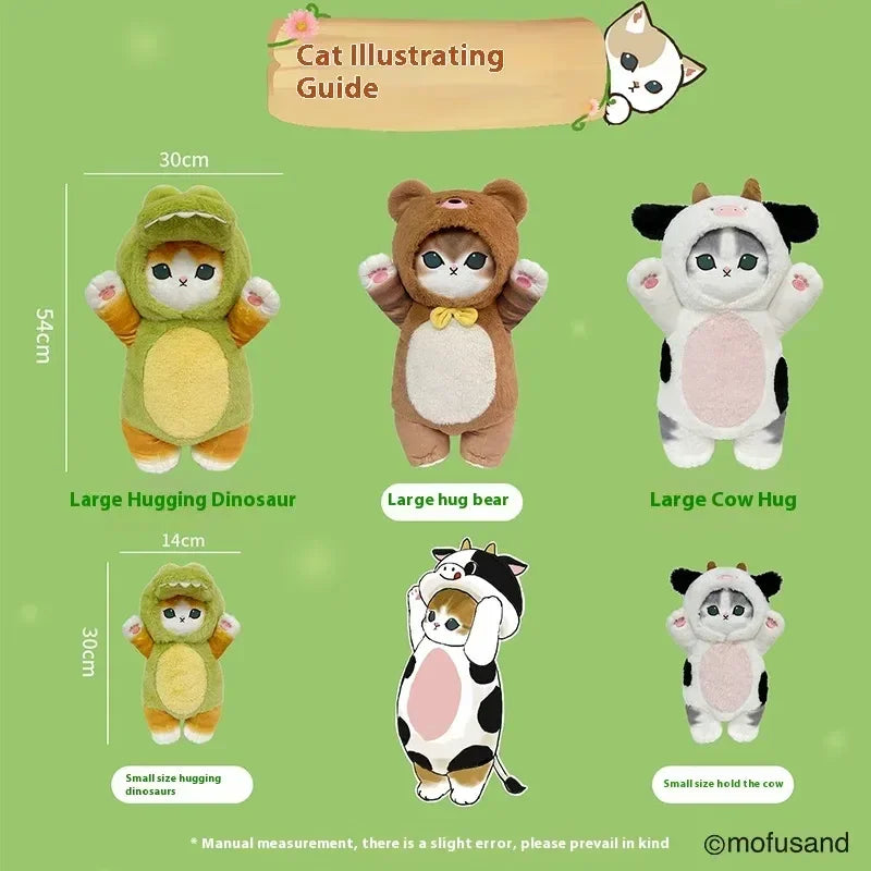 30/50cm Mofusand Kawaii Cos Cat Kawaii Animal Plushies Cosplay Animals Dinosaur Cow Bear Cute Plush Doll Children Gift Toy