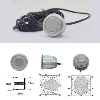 8 Parktronic Parking Sensors Kit Reversing Front and Rear Car Backup Radar Detector Backing Assistance Sound Aler AID