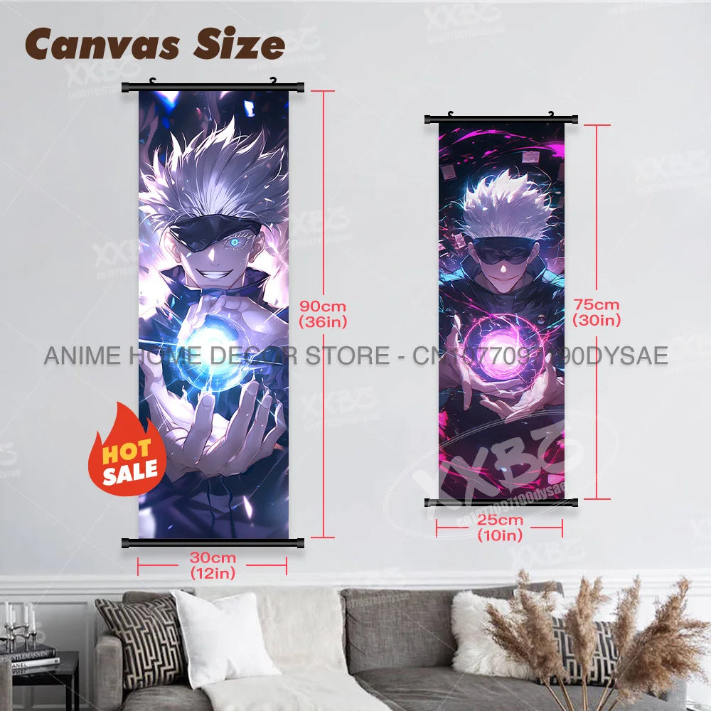 Jujutsu Kaisen Anime Poster Room Canvas Print Hanging Painting Wall Art Megumi Fushiguro Scrolls Picture Home Decoration Mural