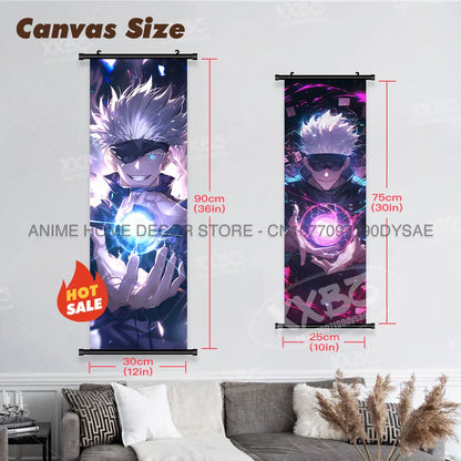 Jujutsu Kaisen Anime Poster Room Canvas Print Hanging Painting Wall Art Megumi Fushiguro Scrolls Picture Home Decoration Mural