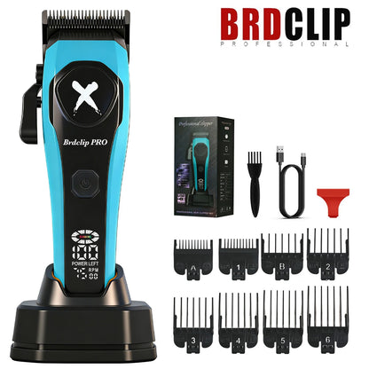 BRDCLIP 619 339 Hair Clippers Cordless Clippers Barber Electric DLC T-Blade Trimmer Portable Detail Trimmer LED Trimmer for Men
