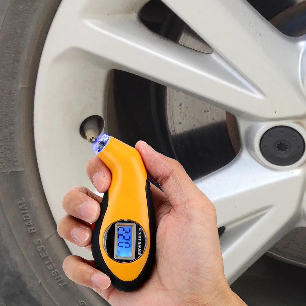 Electronic Digital LCD For Auto Car Motorcycle Tyre Air Pressure Gauge Meter Car Tire Manometer Barometers Tester Tool