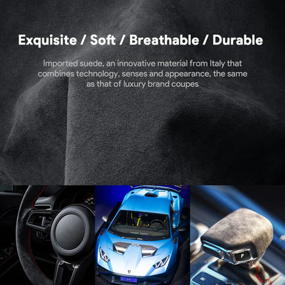 For Mazda 3 Axela 2019 2020 2021 2022 2023 2024 2025 Central Console Gear Shift Panel Top Suede Sticker Car Interior Trim