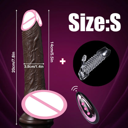 Realistic Telescopic Vibrator for Women Masturbation Anal Climax Toys Penetration Anal Thrusting Penis Dildo Sexy Adult Sex Toys