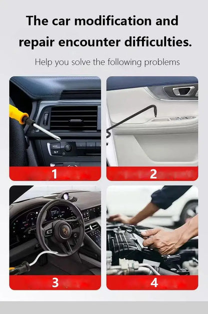 Stainless Steel & Plastic Car Audio Removal Tool 7pcs Door Panel Trim Pry Tool Set for Auto Interior Disassembly