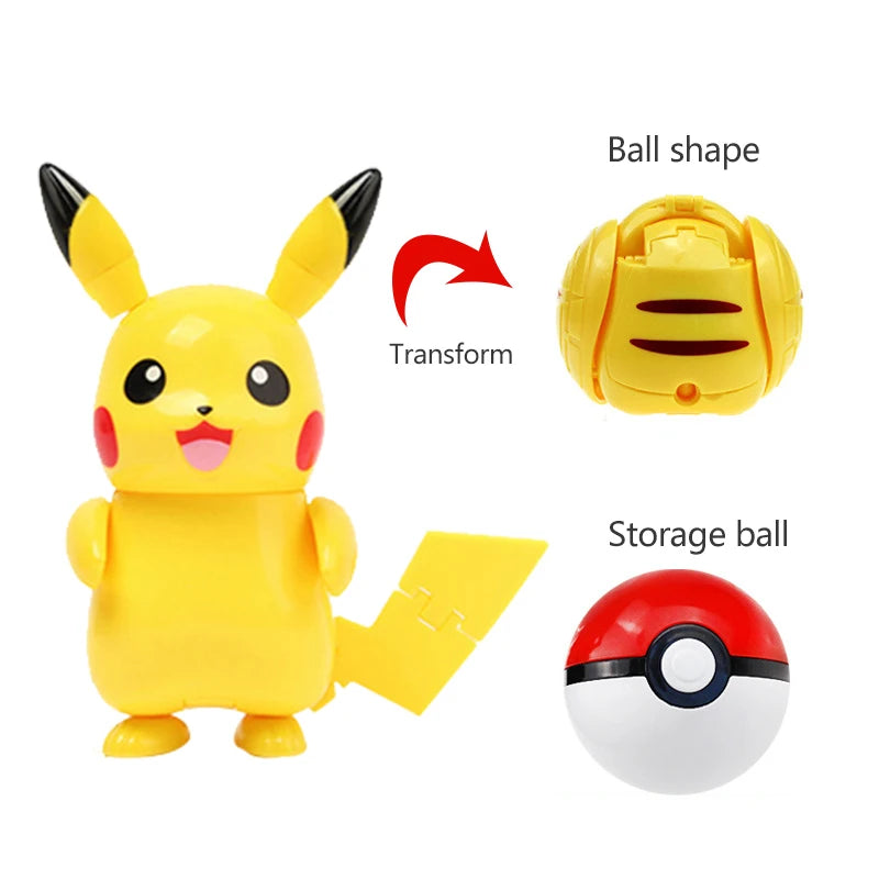 Hot Pokemon Figure Greninja Lucario Pokeball Gyarados Pikachu Dragonite Gengar Mew Venusaur Elf Poke Ball Toy Kids Birthday Gift