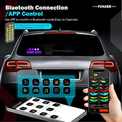 Devil Eyes Light Truck LED Windshield Eyes Custom Flexible Neon Matric Panel Car LED Display Flashing Evil Eyes For Cars