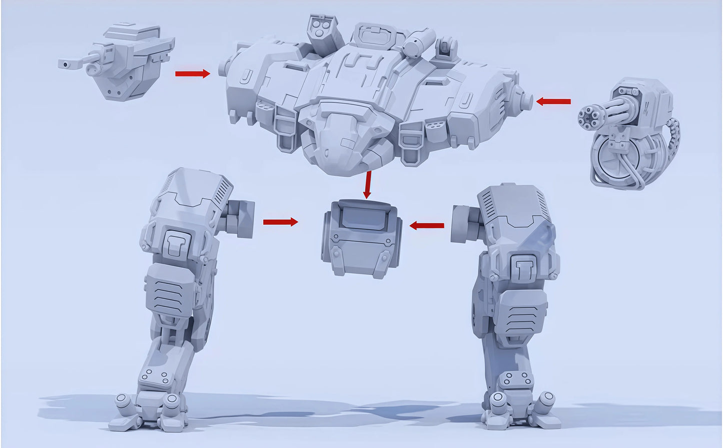 120mm Cast Resin Model Assembly Kit, GK, Resin Combat Gravity Mech, Unpainted Needs To Be Assembled.