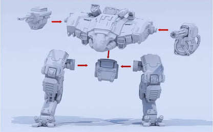 120mm Cast Resin Model Assembly Kit, GK, Resin Combat Gravity Mech, Unpainted Needs To Be Assembled.