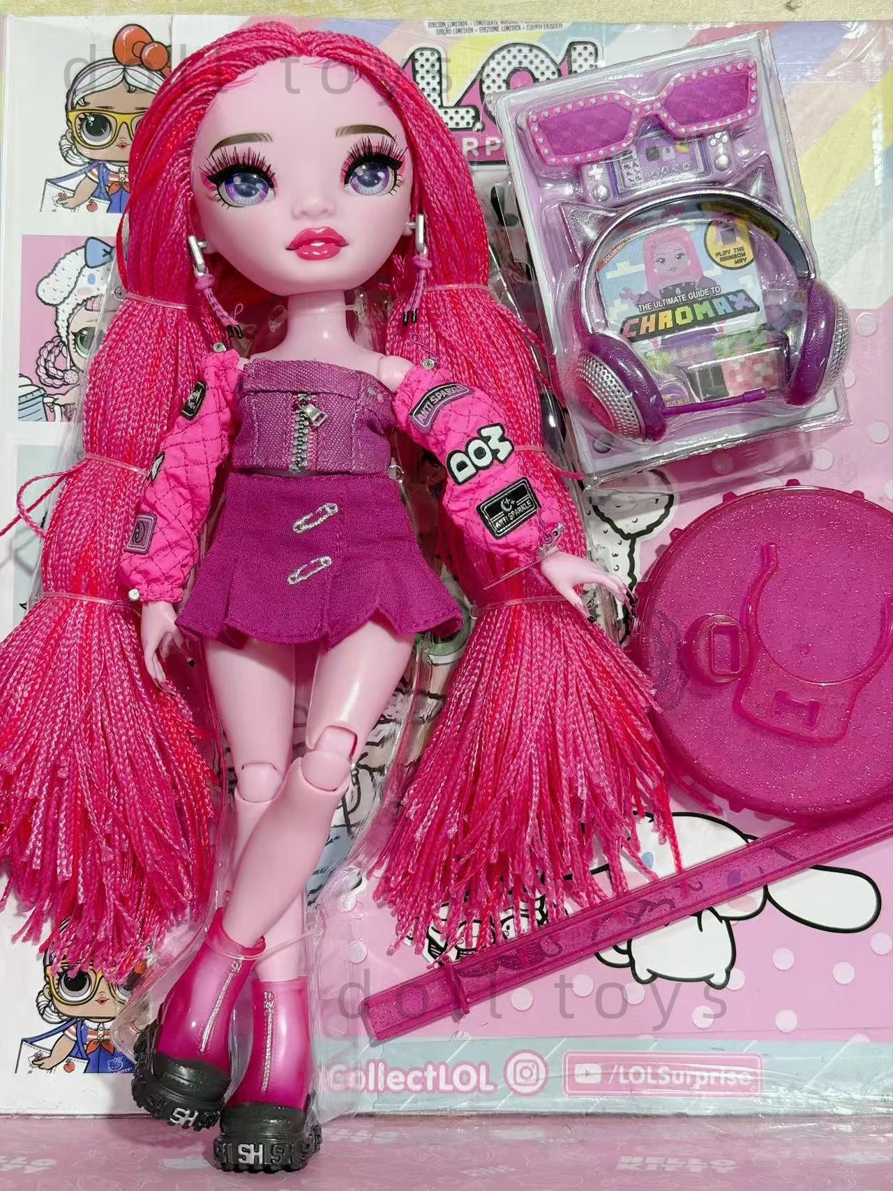 New Rainbow Doll High 25-30cm Fashionable Super Large Sister DIY Dress up Doll Toy Not Including Bracket Excluding packaging box