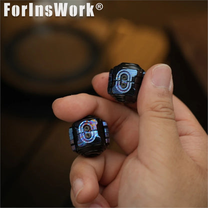 MUYI Titanium Damascus SHAKE Knife Beads EDC Maglev Limited Edition Cool Gadgets Hand Spinner Sensory Toys Hand Spinner