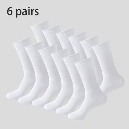 6Pairs Comfortable and Supportive Diabetic Socks for Men Moisture wicking Fabric Non-binding Top business socks