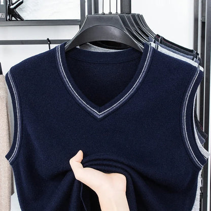 2026 Men's Casual Sweater Vest Warm Comfortable Autumn Winter Fashion Outerwear