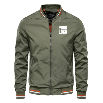 2026 fashionable slim-fitting men's jacket, windproof and comfortable autumn coat, can be customized with pictures or text