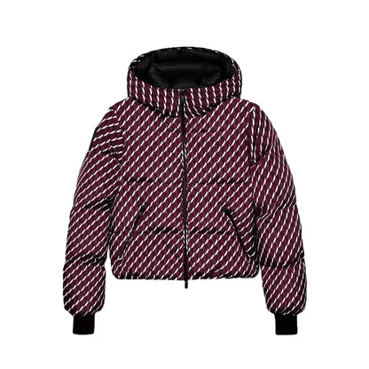 JNLEAOG Autumn New Women's Fashion Snowboarding Series Technical down Cotton Jacket And Flared Pants Set Warm Long Sleeve