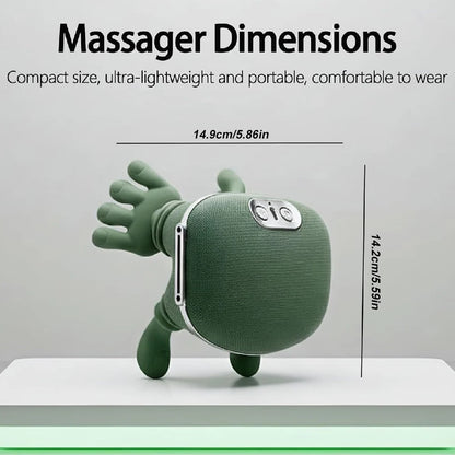 Neck Shoulder Massager with Heat,4D Bionic Fingers Simulate Real Palm Massage,3 Intensities&2 Heat Settings,Relax Muscle Tension