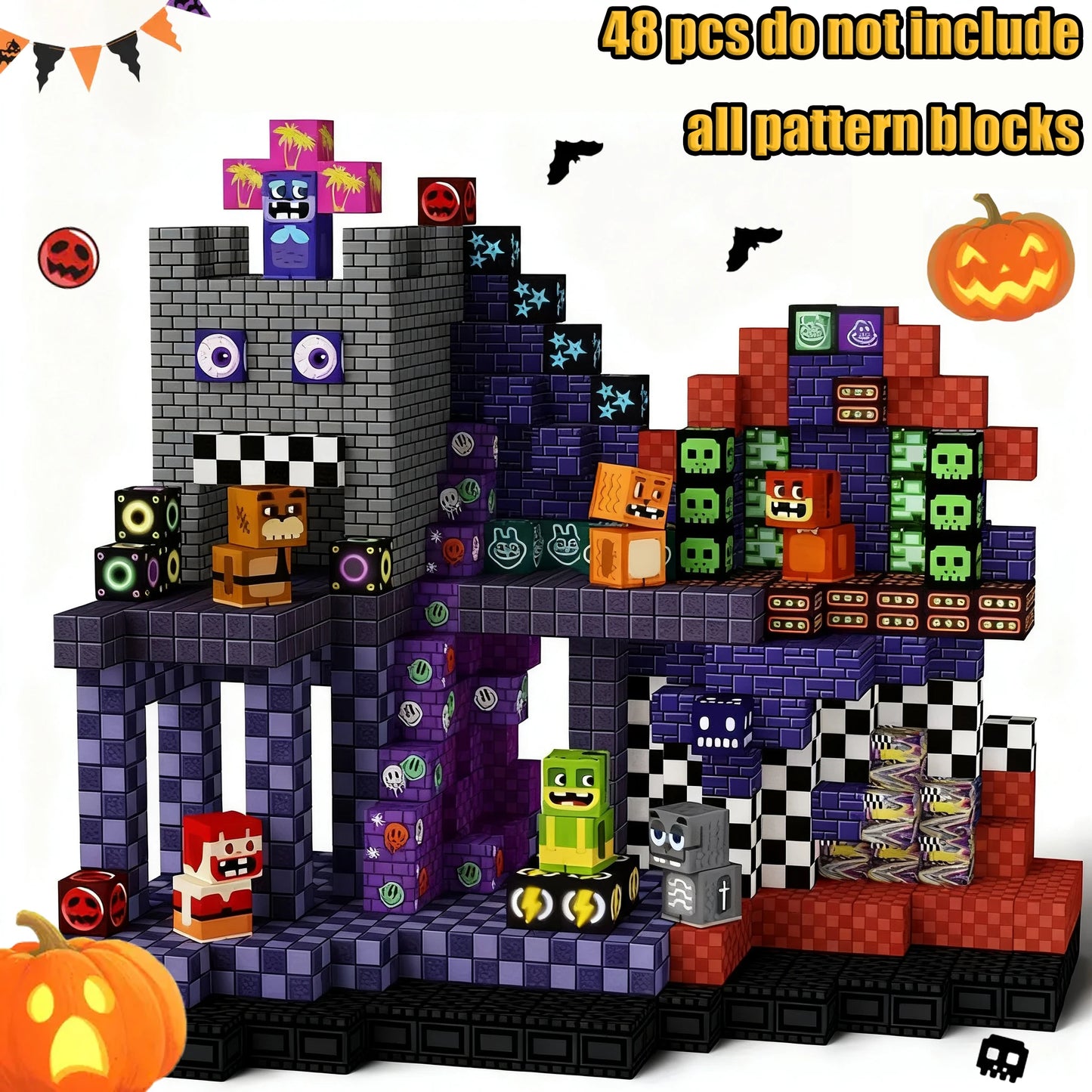 Magnetic Building Blocks New Mine World Magnetic Snow Ice Castle Construction Brick Cube STEM Boy Girl Children Toy Set Gift