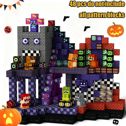 Magnetic Building Blocks New Mine World Magnetic Snow Ice Castle Construction Brick Cube STEM Boy Girl Children Toy Set Gift