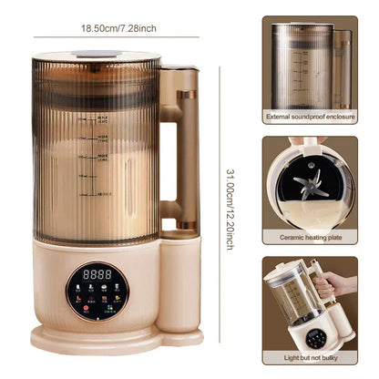 Smart Blender Soya Bean Milk Maker Electric Juicer Soybean Milk Machine Wall Breaker Rice Paste Kitchen Breakfast Maker