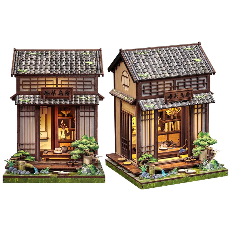 CUTEBEE Book Nook Kit 3D Wooden Puzzle DIY Bookend Insert Model Building Kit Laser Cut Precision Pieces for Home Decor Office
